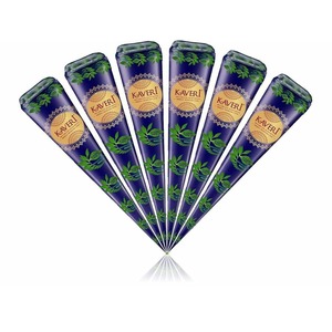 Cônes et tubes de henné naturel semi-permanent pour l'art corporel, finition de couleur foncée, formule douce, respectueux de la peau et facile à utiliser, pâte - Product Image 5