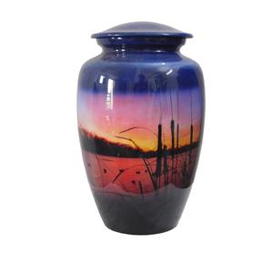 <b>Cat</b> Design Aluminium Cremation <b>Urns</b> With Golden Finished High Quality Metal Adult Classic <b>Urns</b> With Gold Color Antique Finished - Product Image 2