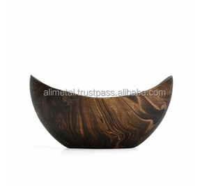 Cuenco de madera de mango marrón personalizable, respetuoso con el medio ambiente y de la mejor calidad absoluta para uso multiusos y fiestas - Product Image 3