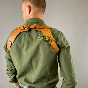 Men's Adjustable Leather <b>Suspenders</b> Unique Style And Comfort - Product Image 1