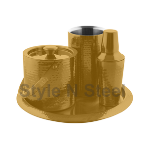 Ensemble d'outils de barre en acier inoxydable de conception nervurée professionnelle de 4 pièces pour les barmans Outils de barre en métal noir - Product Image 4