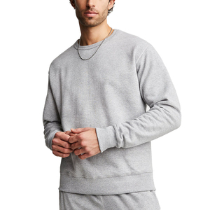 Wholesale 100% Cotton <b>Men's</b> Regular Fit <b>Pullover</b> Sweatshirt Winter Plain Dyed Breathable Quick Dry Crewneck OEM Available - Product Image 1