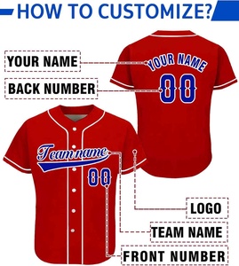 Maillots de baseball et de softball personnalisés sublimés, respirants et personnalisés, uniforme de sport pour adultes avec nom d'équipe, ensemble chemise et pantalon - Product Image 2