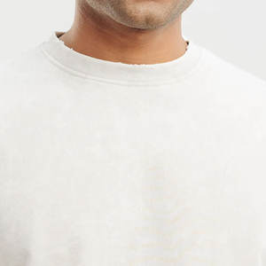 Compre camisetas de algodón pesado de gran tamaño con logotipo personalizado para hombre: atractivo vintage con estampado gráfico de alta calidad - Product Image 5