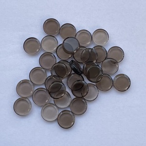 10มม. 20มม. หินควอทซ์สโมคกี้ทรงกลมเรียบแผ่นกลมทรงกระดุมทรงเหรียญอัญมณีหลวมจากโรงงานราคาขายส่ง - Product Image 1