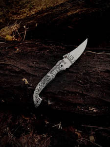 มีดพับปลอกหนังและด้ามจับทำด้วยมือทำจากสเตนเลสงาน D2ออกแบบได้ตามที่ต้องการ - Product Image 4