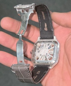 Reloj de Lujo para Hombre con Cuarzo y Aleación, Correa de Acero Inoxidable, Estilo Hip-Hop Antiguo con Incrustaciones de Moissanita VVS - Product Image 5