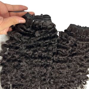 Lots de Cheveux Vierges Naturels Double Drawn de Haute Qualité, Cuticules Alignées, Bouclés Birmans SDD, Cheveux Vietnamiens, Noirs - Product Image 3