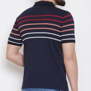 Camiseta de Hombre de Manga Corta, de Secado Rápido, 100% Algodón Tejido, Corte Regular, Color Azul Marino, Rojo y Gris - Product Image 4