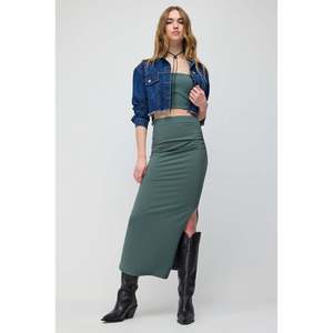 Falda midi con detalles fruncidos - Product Image 1