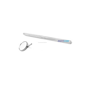 Miroir buccal dentaire de haute qualité en acier inoxydable avec manche rond simple |   Instrument chirurgical certifié CE - Product Image 4