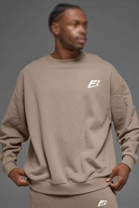 ชุดเสื้อสเวตเชิ้ตคอกลมและกางเกงจ็อกเกอร์ผู้ชายแบบกำหนดเอง ขายส่ง B2B สไตล์มินิมอล ชุดกีฬาลำลอง โรงงาน OEM แบรนด์ส่วนตัว - Product Image 6