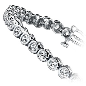 4.00 CT ชุดหนามเตยเพชรสำหรับเทนนิส, สร้อยข้อมือทอง cvvd ความชัดเจนเครื่องประดับเพชรสีที่สมบูรณ์แบบสำหรับผู้หญิงและเด็กผู้หญิง - Product Image 4