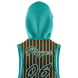 Custom Design <b>Men's</b> Sports Oversized <b>Hoodies</b> <b>Sleeveless</b> Back Mesh Drop Shoulder with Raw Hem Cutoff Winter Fleece Essentials - Product Image 5