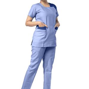 2025 venta al por mayor personalizado médico verde azulado pantalones uniformes conjuntos aptos Jogger Hospital uniformes enfermería femenina conjuntos - Product Image 2