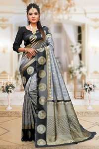 Designer Jacquard Digital Printed Saree Collection Soft Lichi Silk <b>Fabric</b> for Women's Traditional Wedding & Party Wear - Product Image 2