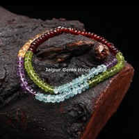 Collier de perles de pierres précieuses naturelles de qualité supérieure, multi-bénéfiques, très tendance, avec des rondelles de citrine, grenat et améthyste