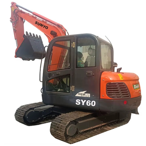 รถขุดขนาดเล็ก SY60 25 แรงม้า พร้อมเกียร์บ็อกซ์ แรงบิดสูง เครื่องยนต์ Perkins รับน้ำหนักได้ 5000 กก. ระบบไฮดรอลิก TOSHIBA - Product Image 1