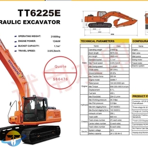 Excavadora Hidráulica de 21 Toneladas con Motor Cummins HPCR de Control Electrónico TT6225E, Nueva, para Uso Doméstico - Product Image 1