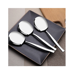 Cubiertos de acero para bodas, cuchara para servir, juegos de cubiertos para restaurantes, 4 Uds., juego de cubiertos de acero inoxidable de alta calidad - Product Image 2