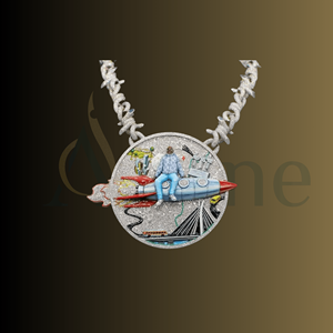 Collar con colgante para hombre y mujer con cadena de caja larga Accesorio elegante Cristiano - Product Image 1