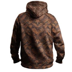 Sudadera de invierno con capucha informal Patrón sólido Top Bordado Técnicas de tinte digital Forrado Venta caliente - Product Image 2