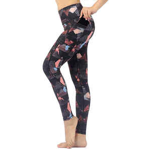 Vêtements pour femmes Leggings de compression avec poche pour téléphone Scrunch Butt Logo personnalisé Leggings pour femmes en élasthanne sans couture - Product Image 2