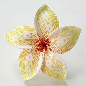 Premium 100 pièces Pack fait à la main élégant épingle à cheveux accessoires à la mode 5cm Plumeria frangipanier mousse fleur pince à cheveux - Product Image 5