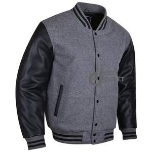 Chaqueta universitaria unisex con logotipo personalizado, chaquetas para hombre, chaqueta universitaria de béisbol vintage con parche bordado de chenilla americana para hombre - Product Image 6