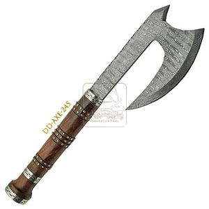 Wholesale Outdoor DD-AXE244 Viking Style Damascus Steel <b>Axe</b> Head Wood Handle DIY Grade Camping Hatchet 400mm 1.25kg - Product Image 2