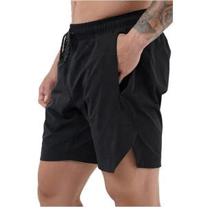 Short de gymnastique à logo personnalisé pour hommes, modèle solide, conception athlétique de remise en forme avec poches zippées, derniers shorts d'entraînement de sport - Product Image 6