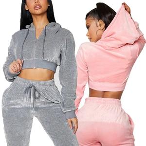 Costume de sport d'hiver pour femmes, jogging avec logo personnalisé, survêtement à capuche pour femmes, pantalon de jogging, survêtement de sport décontracté, grande taille - Product Image 1