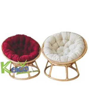 Sillas de sofá perezoso, silla PAPASAN de ratán para decoración del hogar, silla de playa, Casa con cojín suave hecho en Vietnam de Keico