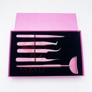 Pinzas para Pestañas de Acero Inoxidable de Alta Calidad, Punta Lisa de 10 mm, Kit de Pinzas Antiestáticas con Espejo, Herramienta de Maquillaje Sostenible - Product Image 2