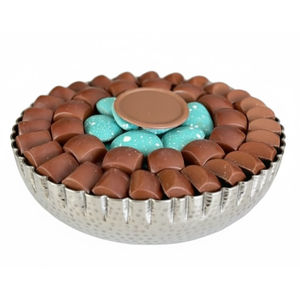 Bol à chocolat décoratif froissé en acier inoxydable poli miroir de conception moderne, plat à bonbons, vaisselle de table, bol de service - Product Image 3