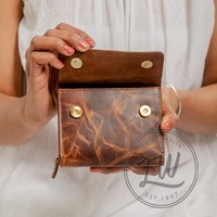 Dompet Kecil Kulit Asli Berkualitas Tinggi Buatan Tangan 2026 Untuk Wanita, Aksesori Bergaya Buatan Tangan dan Kerajinan Tangan Untuk Penggunaan Sehari-hari