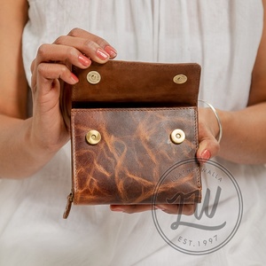 LW 2024 High Quality Genuine Leather Handmade Hair on <b>Money</b> <b>Clips</b> for Women Handcrafted and Handmade Stylish Accessory - Product Image 5