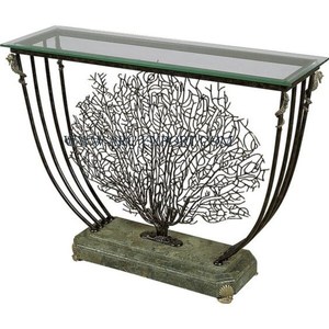 Tree Designing Black Color Iron Large Size Console Table Home and Living Room Furniture Home Decorative Console Table for Supply - Product Image 1