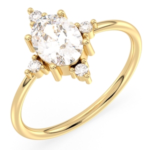 Anillos de Compromiso Elegantes REYES de Plata de Ley 925, Joyería de Moissanita con Certificado GRA, Regalo de Aniversario para Mujer - Product Image 2