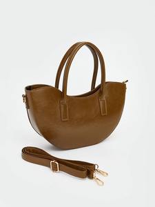 High Quality Women's PU Custom Logo Fashionable Zipper Shoulder <b>Handbag</b> Canvas Lining Factory Price - Product Image 2