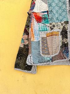 Manteau en coton patchwork floral réversible, veste patchwork faite à la main pour femme, style bohème, vêtement d'hiver, cadeau pour les êtres chers - Product Image 3