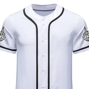 Jersey de béisbol americano de alta calidad personalizado al por mayor transpirable ligero tatami puntadas impreso equipo uniforme botón malla - Product Image 4