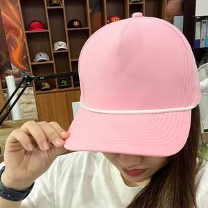 หมวกวิ่งกันน้ำสีชมพูแบบขายส่ง ปักโลโก้ได้ตามต้องการ หมวกกอล์ฟผู้ชาย หมวกกีฬาแบบมีรูระบายอากาศ หมวกเบสบอล - Product Image 5