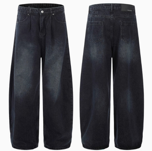 American Jeans Mujer Marca de moda de clase alta Ruffian Fried Street Scimitar Pantalones Pareja Pantalones Hoz Jeans - Product Image 6