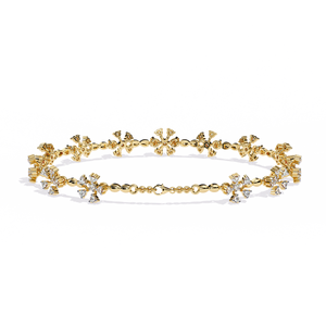 Magnifique bracelet et jonc en or 18 carats avec diamants de laboratoire - Product Image 1