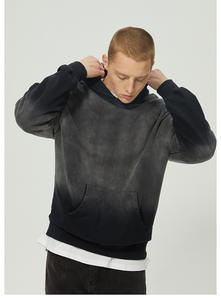 2024 cuello grueso peso pesado cuello redondo sudadera algodón lavado ácido de gran tamaño gota hombro sudaderas con capucha sudadera cuello redondo a granel - Product Image 5