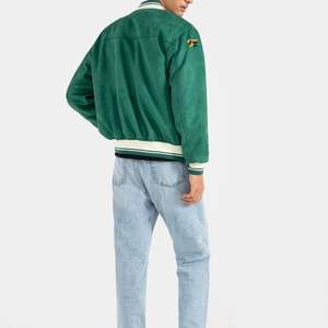 Veste Letterman Varsity en laine pour hommes, blouson de sport chauffant Bomber coupe-vent, fermeture éclair, broderie, bouton, poche tricotée décontractée, vente en gros - Product Image 5