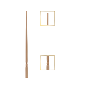 Balustre en bois massif du fabricant EFS Vietnam 5015 38 \ "chêne rouge entièrement poncé prêt à l'emploi pour la teinture interne externe - Product Image 2