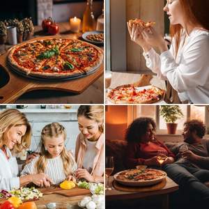 12 piezas de cáscara de pizza, cáscaras de pizza de madera de 17x12 pulgadas para hacer paleta de madera con mango colgante para cortar pizza - Product Image 6