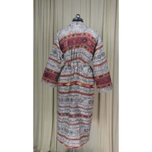 เสื้อคลุมกิโมโนของผู้หญิงผ้าขนสัตว์จามรีผสมเสื้อคลุมคาร์ดิแกนลายทางสีขาวอบอุ่นอบอุ่นมีกระเป๋าแปลกๆเสื้อผ้าใส่อยู่บ้านแบบนุ่มใส่อยู่บ้าน - Product Image 3